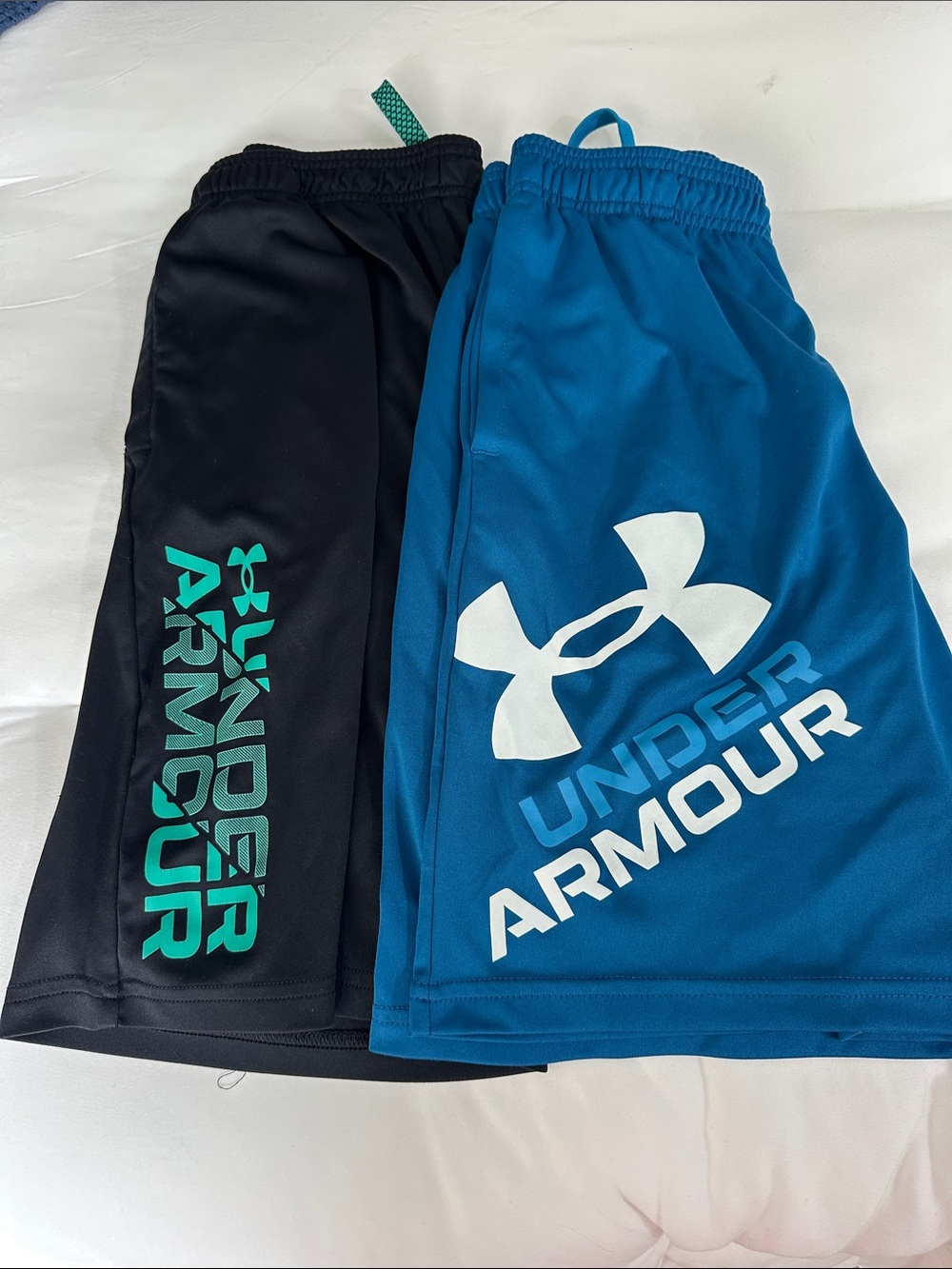 Set of Under Armour Black & Blue Boys' Athletic Shorts with Logo